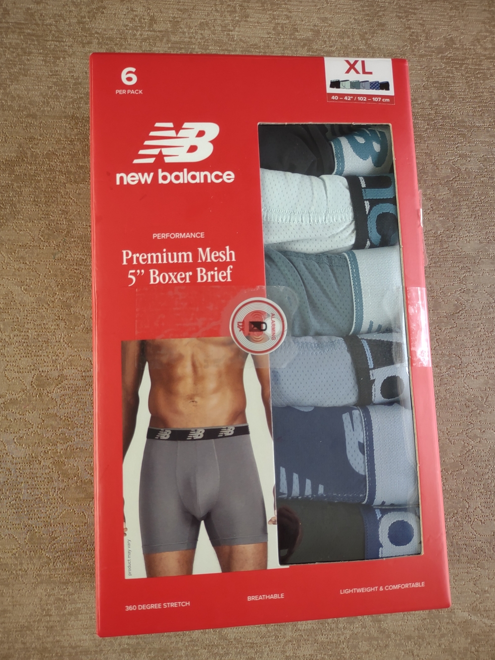 New Balance Men's Boxer Briefs Pack - Gray, Black, Blue Mix